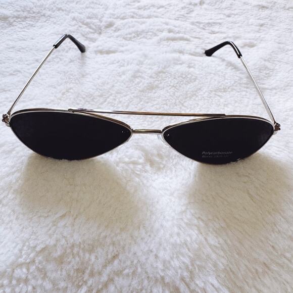 Carl Black w/ Silver Rims Aviator Sunglasses - Picture 3 of 11